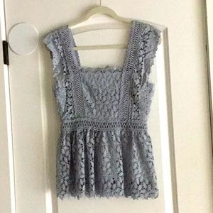 Peplum lace blouse